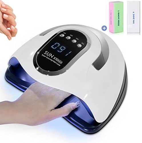 TudoBem Lampe UV Ongles Gel Professionnel, UV LED Ongles Puissante, avec 66 ampoules 220 Watts, Machine UV LED pour ongles, Catalyseur Ongles, Lampe Vernis semi-permanent Séchoir Manicure et Gel Nail