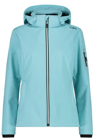 CMP Damen Softshell Hoodie Jacke, Acqua, 46