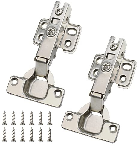 CVIUYO 2 Pack 35mm Soft Close Cabinet Hinges, Concealed Full Overlay Hinge