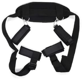 Justerbar Fetǐsh Thǐgh Slǐngs Twin Legs Nylon Strap Vuxen Spel See-x Kvinnliga leksaker - Svart