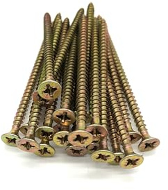 200 Pcs Box of Wood Screws 4mm x 70mm Double Countersunk Premium Easy Drive Woodscrews