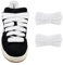 Cosmeria 1 cordones blancos de 140 cm, 15 mm de ancho, cordones planos de repuesto para Adidas Campus 00s, apto para zapatillas Campus Adidas, Blanco, L