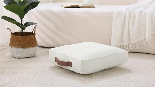 MolynnChic Large Floor Pillow Meditation Cushion Square Floor Cushions for Adults,Premium Thick Outdoor Cushions Seat,Yoga Pillows Sitting Pillow 45cm