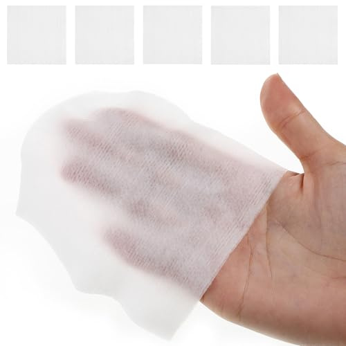 WEKADRIN Tessuti Non Tessuti per Rimozione Make-Up e Ferite 200 Pezzi, 10X10 CM, Assorbenti, Anallergici, per Skincare Quotidiano e Intervento