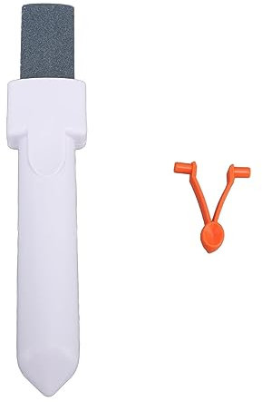 Kuuleyn Pool Pumice Stone with V Clip, Handle Eraser Pumice Stick Cleaner Pool Cleaning Tool for Toilet Bowl Ring Tile Calcium Tub and Removing Toilet Bowl Ring, Bath