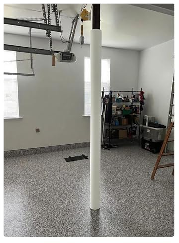 Universal Garage and Basement Pole Padding Wrap - Weather-Resistant Protective Pads for Round Poles (4.5, 3, 2, 4, 5, 6, 8 Diameter) - Anti-Collision Awning Pole Covers(Dia 4,White H- 6')