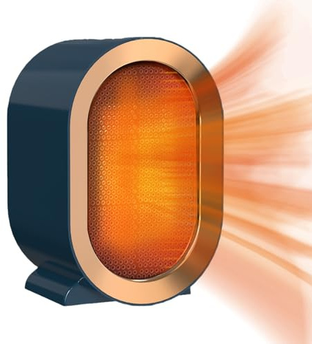 1200W Portable Ceramic Heater, Fast Heating Electric Fan Heater 2 Modes Safe Energy Saving Multiple Protection Overheating Protection Tilt Protection (Blue)