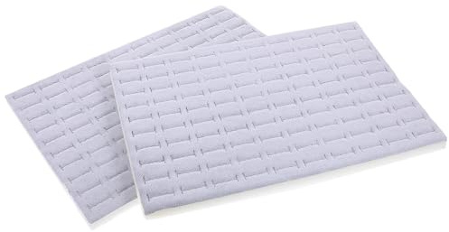 Supvox Inserts De Plateau À Anneaux En ÉPonge Lot De 2 Supports De Bagues Flexibles Pour Organisateur De BoîTe À Bijoux Protection Antirayures Pour Rangement Bijoux Diy 13.19X9.06X0.63In