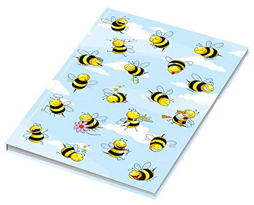 RNK 46492 Notizbuch/KladdeCrazy Bees, blanko, DIN A5, 96 Blatt, 70 g/qm