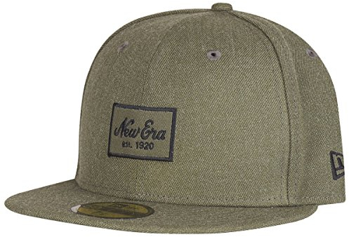 New Era Heather Script Heather Olive 59Fifty Cap - 7 1/2-60cm (XL)