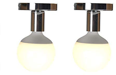 E27 Socket Adapter E27 Base Industriale da soffitto/Applique da Parete Argento Portalampada Basi per Lampade Plafoniera Lampada a sospensione per Camera da letto soggiorno corridoio, 2 pezzi