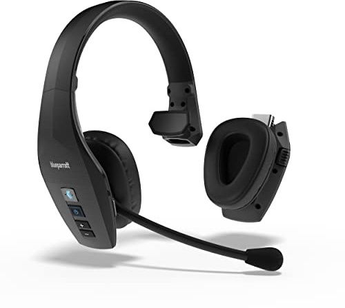 BlueParrott S650-XT Noise Cancelling Bluetooth Headset – 2-in-1 Convertible Stereo to Mono Wireless Headset with Noise Cancellation, Extended Range and IP54-Rated Protection, Black (Renewed)