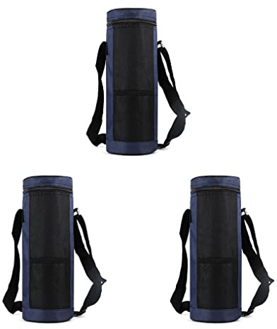 wueiooskj 3 pièces Bouteille d'eau Oxford Sac de Transport 1.5L Pochette de Rangement Grande capacité Manchon de Protection Universel Camping Pique-Nique pêche