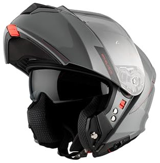 MT Helmets Genesis SV – Casco Moto Modular con Visor Solar Retráctil, Calota HIRP, Pantalla Antivaho y Preparado para Intercomunicador | Homologado ECE 22.06 & DOT