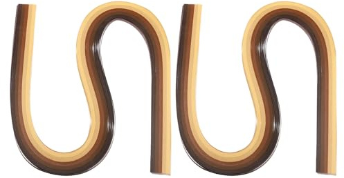 PATIKIL 540 x 3mm Bandes de Papier Quilling Arc-En-Ciel, 240 Pcs Bande de Papier Origami pour Quilling, pour Bricolage, Artisanat de Noël, Dégradé Marron