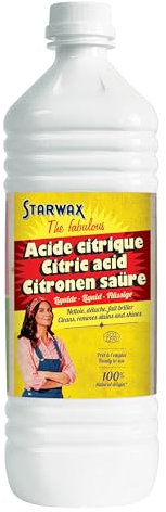 STARWAX THE FABULOUS - Acido citrico liquido - Pulisce, smacchia e fa brillare - Multiuso - 100% di origine naturale - 1 l