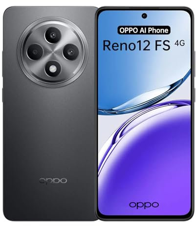 OPPO Reno12 FS 4G 8+512GB, Smartphone Android Ohne Vertrag, Handy, SUPERVOOC 45W, 5000mAh Akku, 120Hz 6,67 OLED Schirm, 50MP AI Hauptkamera, Qualcomm 685, IP64 Widerstand, NFC, Grau
