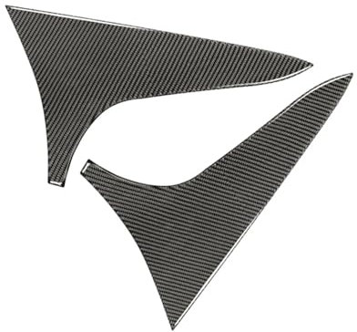 HANZOU Heckscheibenflügel-Abdeckungsverkleidung, passend for Mazda, CX-5 2017–2021, seitlicher dreieckiger Spoiler, Innenzubehör aus Kohlefaser Splitterverkleidung für den hinteren Seitenspoiler