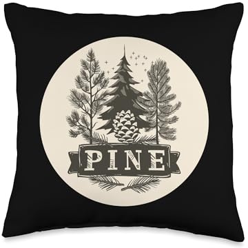 Pretty Conifer for Fir Cone and Forest Lovers Throw Pillow