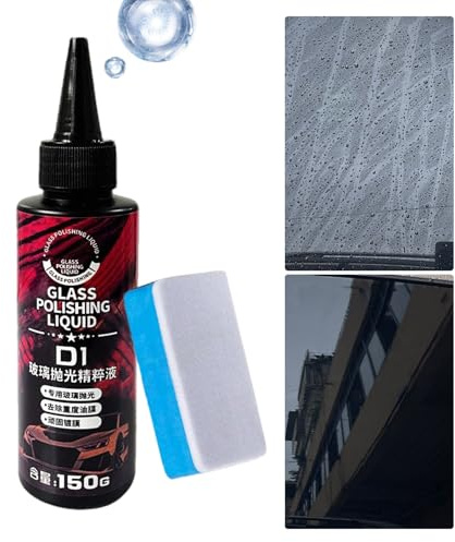 Polón De Vidrio Del Coche - Gel De Limpieza Del Pare, Disolver Residuos De Aceite | Compuesto De Pulido De Vidrio, Potente Restaurador De Claridad De Ventana, Limpiador De Automóviles De Marca
