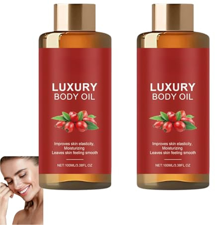 Magic Firming Body Oil, Luxury Glow Remedy Oil & Glow Oil för kvinnor armar bröst lår och mage, kollage stöd hudtightening Oil, hydrating & återfuktande magisk olja efter duschvård (2 st)