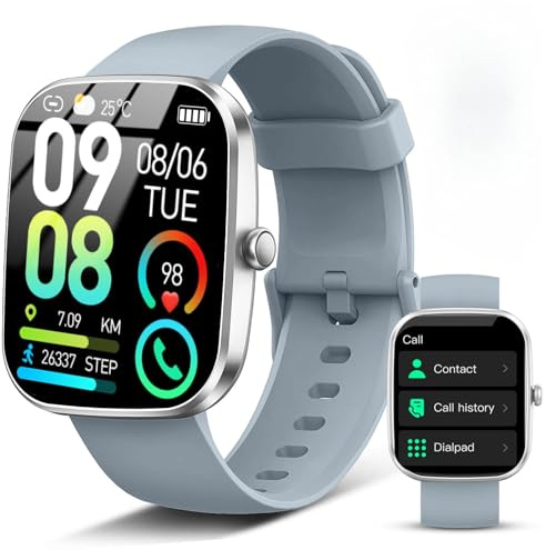 Smart Watch for Men Women Answer/Make Calls, 1.91HD Touch Screen Fitness Watch with Heart Rate/Sleep Monitor/Step Counter, 110+ Sports Activity Trackers, IP68 Waterproof Smartwatch for IOS Android