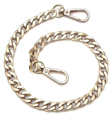GZXXB Justerbar väskkedja 2 stycken väsktillbehör kedja väska tillbehör aluminium axelrem för a(YELLOW-40 cm)