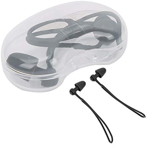 XOYIXOYI Bouchons d'oreilles de natation pour enfants et adultes, en silicone de haute qualité, lavables et réutilisables, avec bande anti-perte, pour l'hygiène et le confort