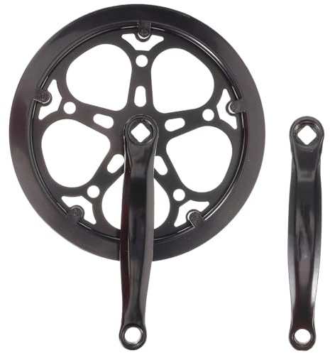 Ciieeo Juego de Bielas para Bicicleta de Montaña 170 Mm, Plato Único de 52 Dientes, Manivela de Hierro Resistente, Accesorios de Repuesto para Bicicletas Sola Velocidad