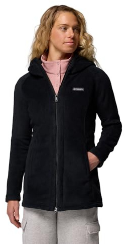 Columbia Womens Benton Springs II Long Full Zip Fleece Hoodie, Black, Medium