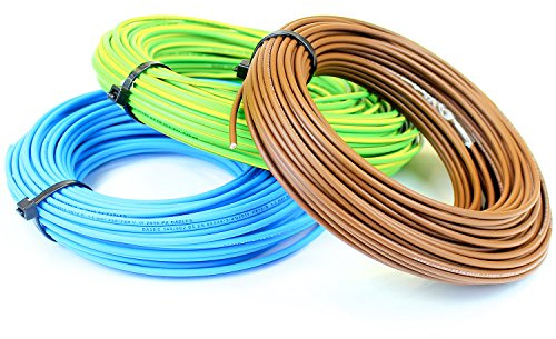 1.5 mm Single Core Conduit Cable 6491X Blue & Brown & Yellow/Green - 10 metre Cut Length