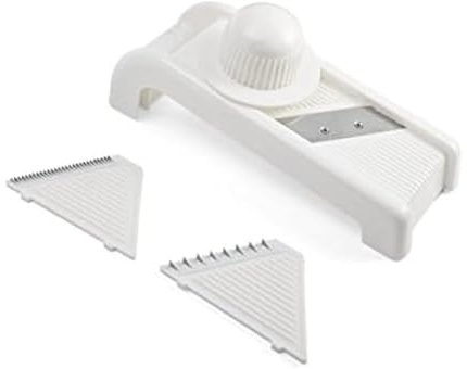 Farberware 5215832 Classic Mandoline Fruit and Vegetable Slicer with 3 Blades, White