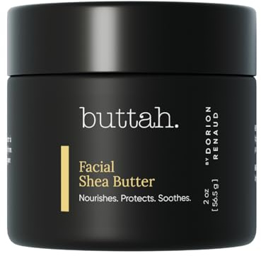 Buttah Skin Facial Shea Butter 2oz - Organic Whipped Virgin Raw Moisturizer for All Skin Tones - Hydrating & Natural