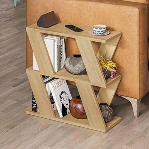 HOCUS PICUS Side Coffee Table with Magazine Rack, Many Colour Options, Oak | Living Room and Office, Side, End Table, 60x22x57cm