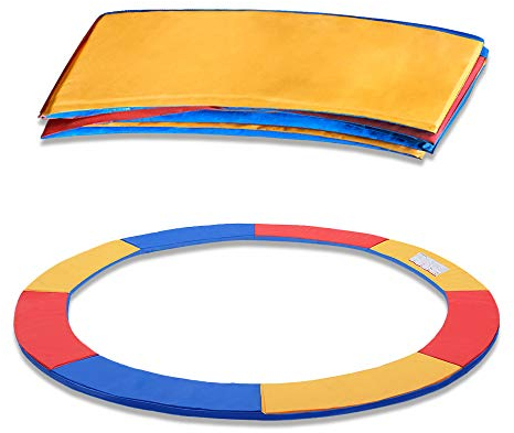 HENGMEI Trampolin Randabdeckung Rahmenpolsterung Gepolsterte Federabdeckung Trampolin Zubehör Set reißfest und beständig (Ø305cm, Bunt)