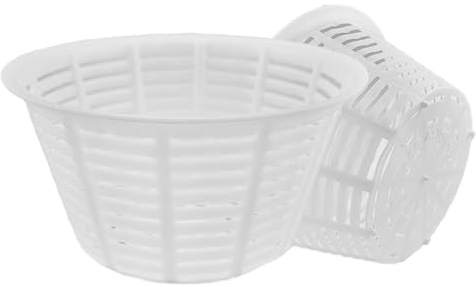 Fuscelle per Ricotta, Colore Bianco, capacità 500 Grammi, Stampi Forme Contenitori per Formaggi Freschi (10 Pezzi)