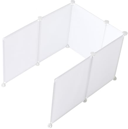 MEEXPAWS Katzentoilette, Spritzschutz, extra groß, 71 x 54 x 45 cm, leichte Kunststoffplatten, leicht zu reinigen, Weiß