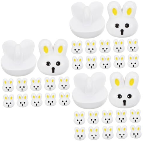 Tofficu 36pcs Bunny Modeling Buttons DIY Resin Buttons for Sewing Crafts for Easter Bunnies Decorations and Clothes Replacement