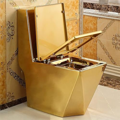 SaryEdge Inodoro con bidé Inteligente Golden, Inodoro con bidé Moderno de una Sola Pieza, Descarga Doble automática, inodoros silenciosos de Cierre Suave para (305mm-675x820x340mm