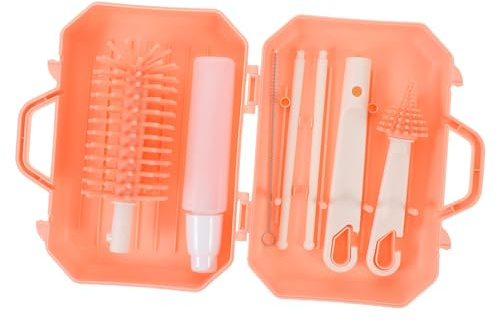HOMOBABE 1 ensemble Set de Nettoyage de Biberons avec Brosse de Nettoyage Brosse à Téton et Boîte de Rangement Portable pour Maison
