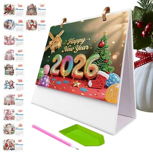 Calendario Gem Art 2026 | Planificador Gem Art 2026 - Suministros para Fiestas de Vacaciones Escolares Hogar Viajes Apartamento - Clase Hogar Fiesta
