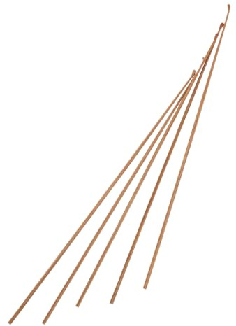 DECOMELODY Juego de 5 Palas para Limpiar Oídos con Mango de Bambú Antideslizante, Herramienta de Cuidado Auricular Portátil para Uso en Casa y Viaje