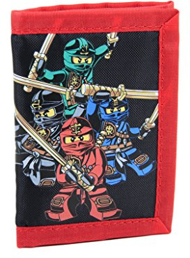 LEGO Trifold Wallet, Kids Unisex Wallet for Boys and Girls, with Clear ID Window, Card and Cash Pockets and Secure Hook and Loop Closure, NINJAGO, Einheitsgröße, Ninjago Geldbörse
