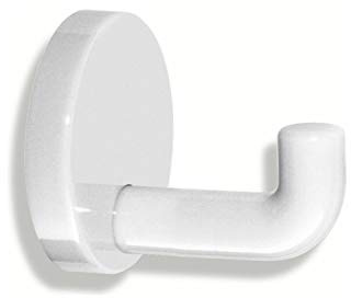 HEWI Heinrich Wilke 477.90.010 99 Einzelhaken SERIE 477, 45 mm tief, Rosette Durchmesser 50 mm, reinweiß