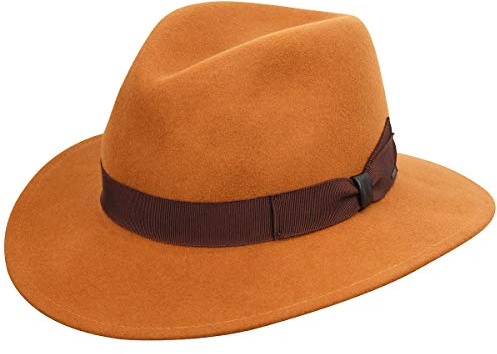 Bailey 1922 Sombrero de Lana Steers II LiteFelt1922 Hombre - Made in USA Fieltro Traveller con Banda Grosgrain otoño/Invierno Invierno - XL (60-61 cm) Camello