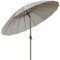 Outsunny Sonnenschirm gerade Gartenschirm neigbar rund mit 18 Stäben Kurbel Metallmast Fiberglas Ø 2,5 m Polyester High Density grau