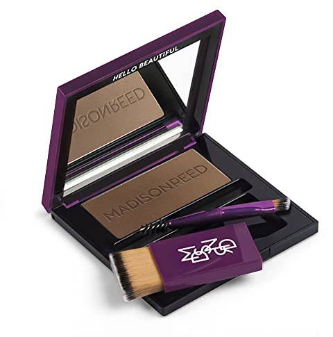 Madison Reed Root Touch Up + Brow Filler, Sabbia Light Brown, Instant Gray Coverage, Fills in Brows & Thinning Hairlines, Temporary Concealing Powder, 0.13 oz (60 uses)