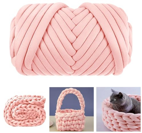 MeYuxg Chunky Yarn Halbmond Rot, 25M Chunky Wolle Superweicher Waschbarer, Stricken & Selbermachen Armstricken Wolle für Dicke Wolle zum Stricken, Handstrickgarn, Grobstrick (500g)