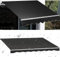 ZGFOZJGC Toldo Manual/eléctrico para Patio, Tela De Poliéster para Exteriores, Impermeable, 280 G/m², Toldo De Velas De Poliéster para Restaurantes, Tiendas, Mercado De Puertas, Sin Marco(Size:4x3m,C