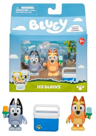Bluey Let's Play Chef Leksaksset med 2 siffror, isblock för bingo och strumpor, set med siffror för barn mellan 3 och 5 år